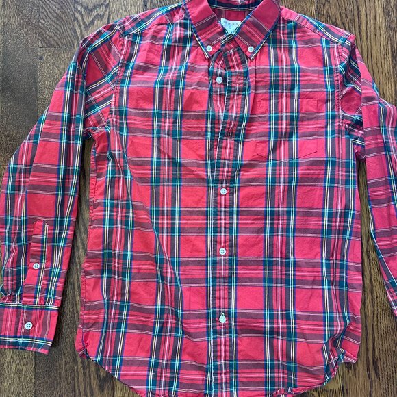 Boys J. Crew Crewcuts Size 12 Plaid Shirt - Picture 2 of 6